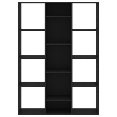 vidaXL Paravan/Kitaplık Siyah 100x24x140 cm Sunta
