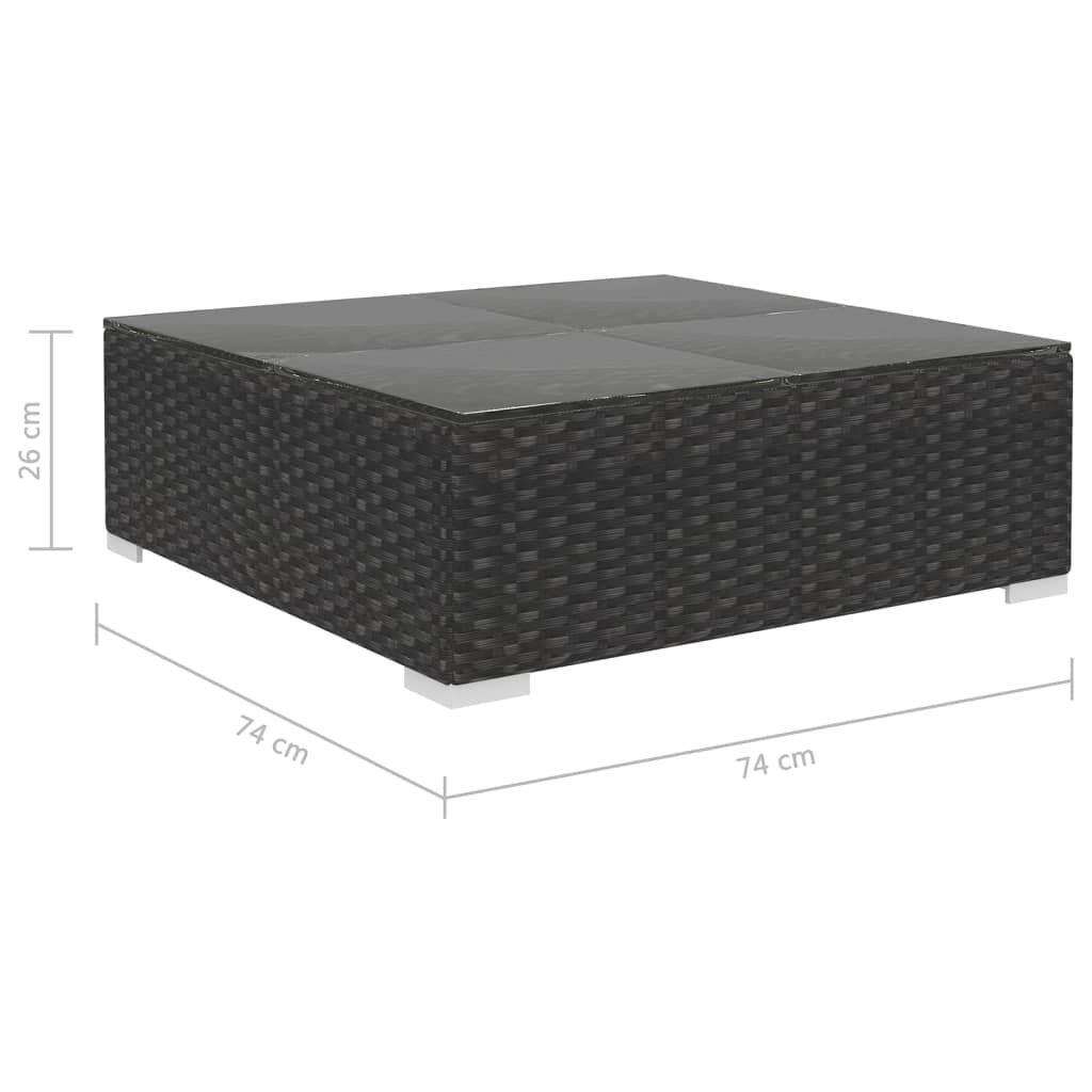 vidaXL 8 Parça Minderli Bahçe Oturma Grubu (Yalnızca UK/NO/IE/FI)