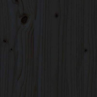 vidaXL Kitaplık/Paravan Siyah 80x25x101 cm Masif Çam Ağacı