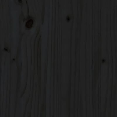 vidaXL Kitaplık/Paravan Siyah 80x30x103,5 cm Masif Çam Ağacı