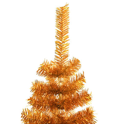vidaXL Ayaklı Yapay Yılbaşı Çam Ağacı Altın Rengi 150 cm PET