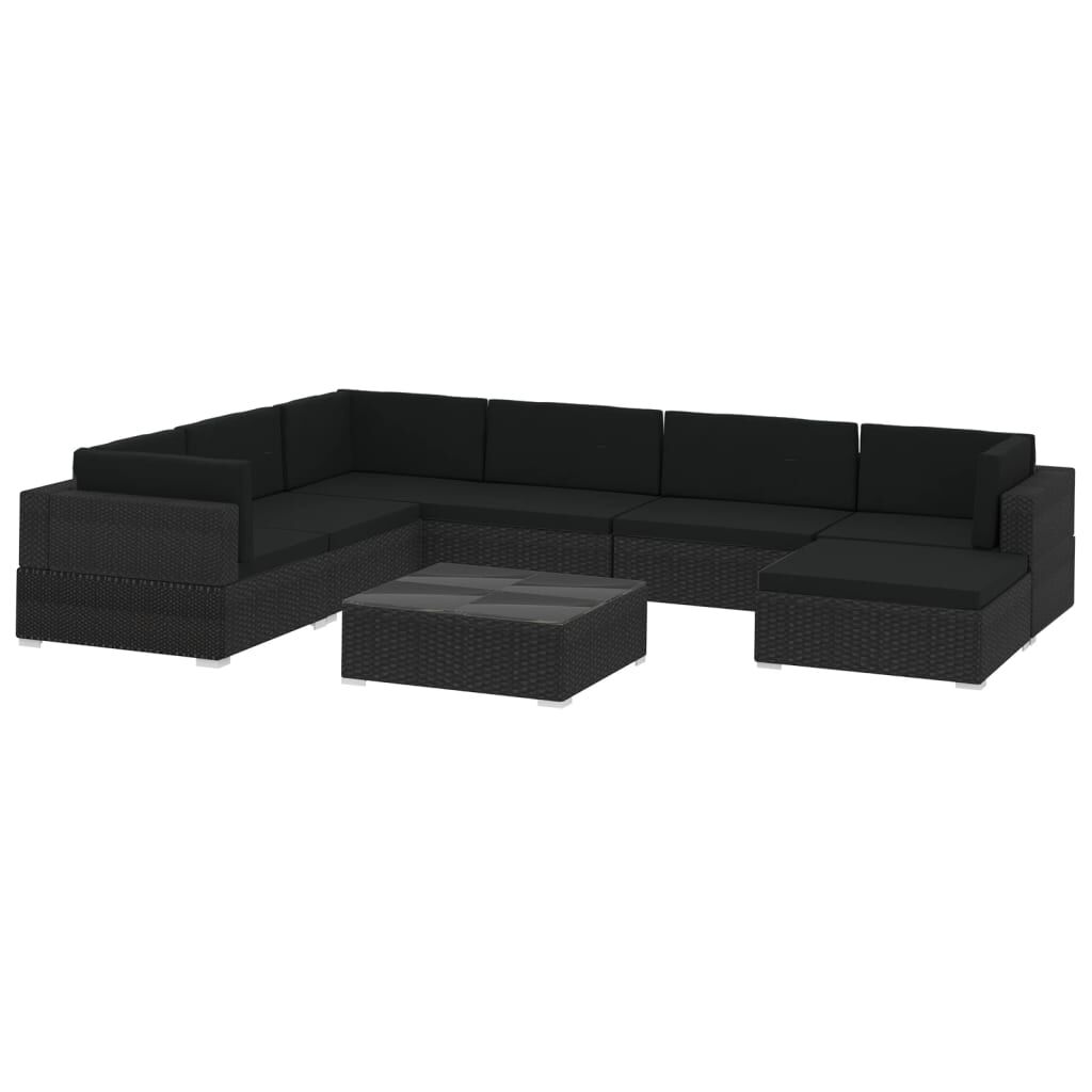 vidaXL 8 Parça Minderli Bahçe Oturma Grubu (Yalnızca UK/NO/IE/FI)