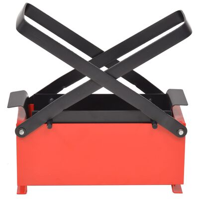vidaXL Kağıttan Briket Odun Yapma Makinesi 34x14x14cm Siyah ve Kırmızı