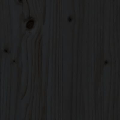 vidaXL Divan Siyah 2x(80x200) cm Masif Çam Ağacı
