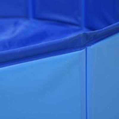 vidaXL Katlanır Köpek Yüzme Havuzu Mavi 80x20 cm PVC