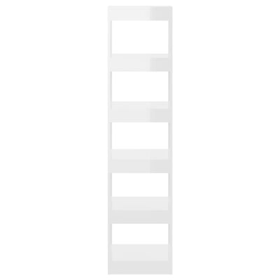 vidaXL Kitaplık/Paravan Parlak Beyaz 40x30x166 cm