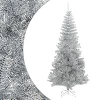 vidaXL Suni Yılbaşı Ağacı Stantlı Gümüş 210 cm PET