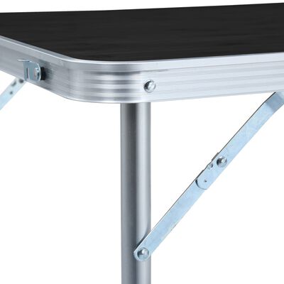 vidaXL Çanta Tipi Katlanır Kamp Masası Gri 120x60 cm Alüminyum