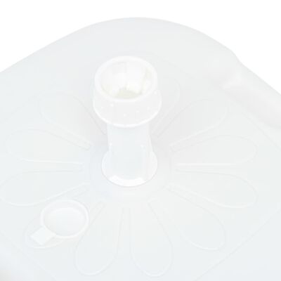 vidaXL Şemsiye Altlığı Kum/Su Doldurulabilir Beyaz 16 L Plastik