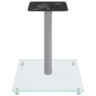 vidaXL Hoparlör Standı Tek Sütunlu 2 Adet Gümüş Rengi Temperli Cam