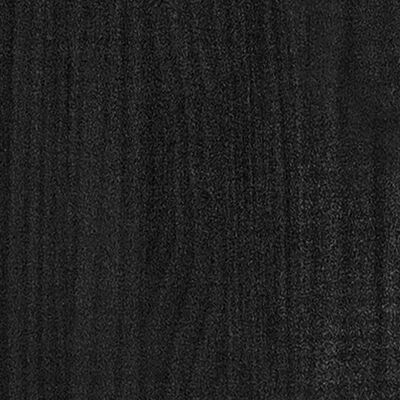 vidaXL Bahçe Saksısı Siyah 31x31x70 cm Masif Çam Ağacı