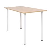 vidaXL Yemek Masası 120x60x73 cm Meşe ve Beyaz