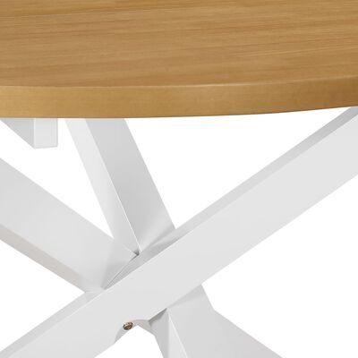 vidaXL Yemek Masası Beyaz 120x75 cm MDF