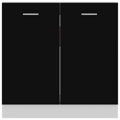 vidaXL Evye Alt Dolabı Siyah 80x46x81,5 cm Sunta