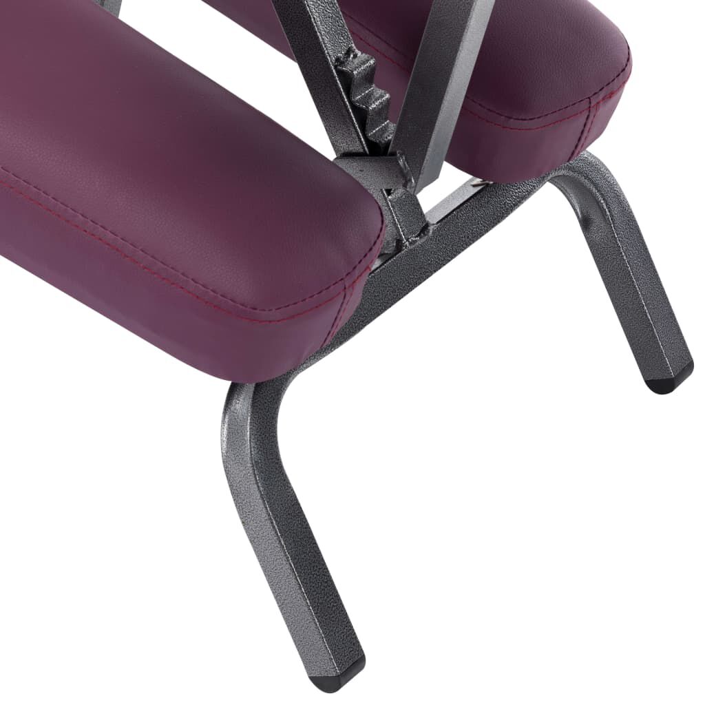 vidaXL Masaj Sandalyesi Bordo 122x81x48 cm Suni Deri