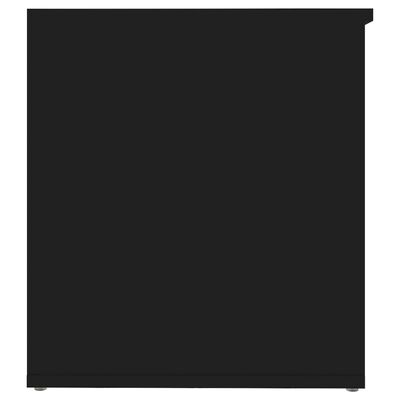 vidaXL Depolama Sandığı Siyah 84x42x46 cm Kompozit Ahşap