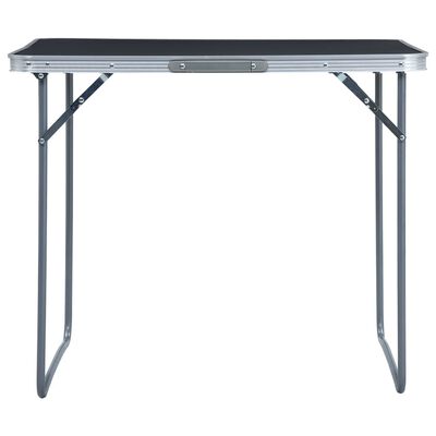 vidaXL Çanta Tipi Katlanır Kamp Masası Gri 80x60 cm Metal