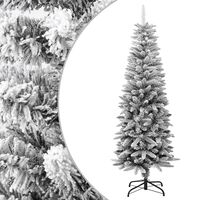 vidaXL Karlı Yapay İnce Yılbaşı Ağacı 150 cm PVC ve PE