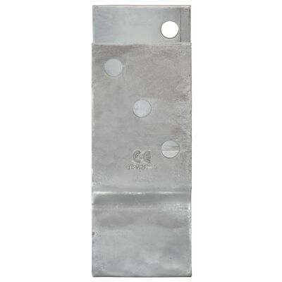 vidaXL Çit Bağlantı Aparatı 6 Adet Gümüş 7x6x15 cm Galvanizli Çelik