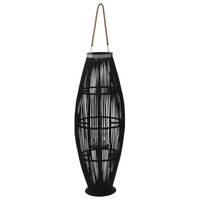 vidaXL Asma Mumluk Siyah 95 cm Bambu