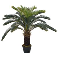 vidaXL Yapay Bitki Sikas Palmiyesi Saksılı Yeşil 90 cm