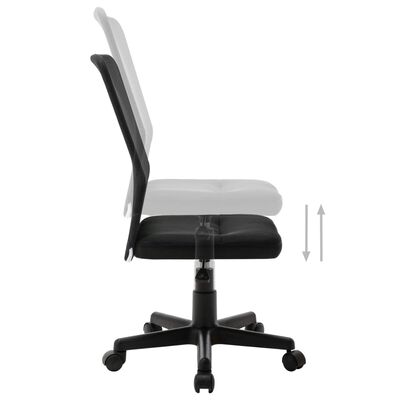 vidaXL Ofis Sandalyesi Siyah 44x52x100 cm Fileli Kumaş
