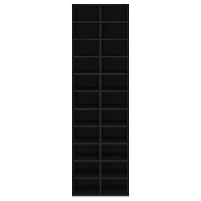 vidaXL Ayakkabılık Siyah 54x34x183 cm Sunta