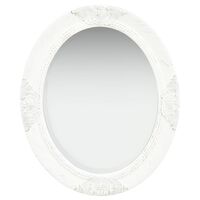vidaXL Duvar Aynası Beyaz 50x60 cm Barok Stil