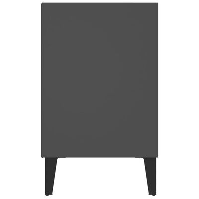 vidaXL Metal Ayaklı Komodin Beyaz TV Sehpası Gri 103,5x30x50 cm