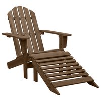 vidaXL Ayak Uzatmalı Bahçe Sandalyesi Kahverengi Ahşap