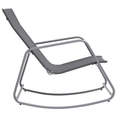 vidaXL Bahçe Sallanan Sandalye Gri 95x54x85 cm Tekstilen