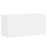 vidaXL Lavabo Alt Dolabı Beyaz 90x38,5x45 cm Sunta