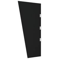 vidaXL Kapı Gölgeliği Yan Paneli Siyah 50x100 cm Temperli Cam