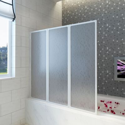 vidaXL Banyo Duş Paravanı 141 x 132 cm 3 Panel Katlanabilir