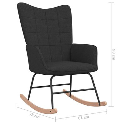 vidaXL Sallanan Sandalye Siyah Kumaş