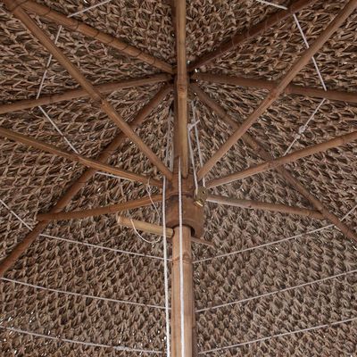vidaXL Bambu Plaj Şemsiyesi Muz Yaprağı Çatılı 210 cm