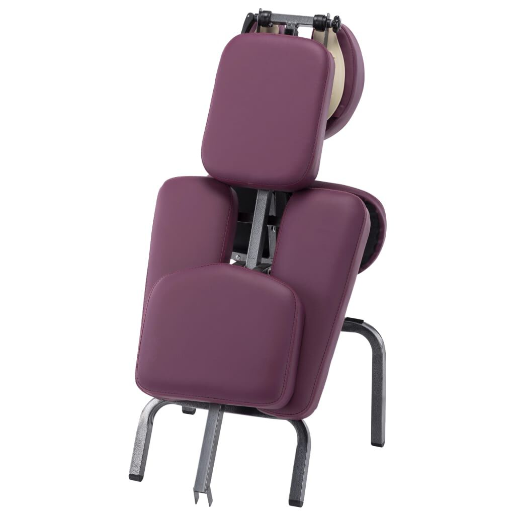 vidaXL Masaj Sandalyesi Bordo 122x81x48 cm Suni Deri