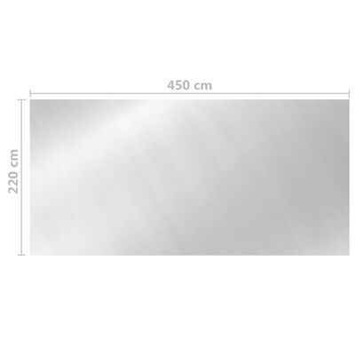 vidaXL Havuz Örtüsü Gümüş Rengi 450x220 cm PE
