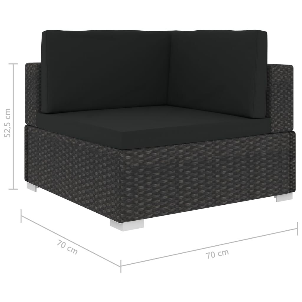 vidaXL 8 Parça Minderli Bahçe Oturma Grubu (Yalnızca UK/NO/IE/FI)
