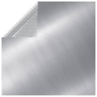 vidaXL Dikdörtgen Solar Havuz Örtüsü Gümüş Rengi 6x4 m PE