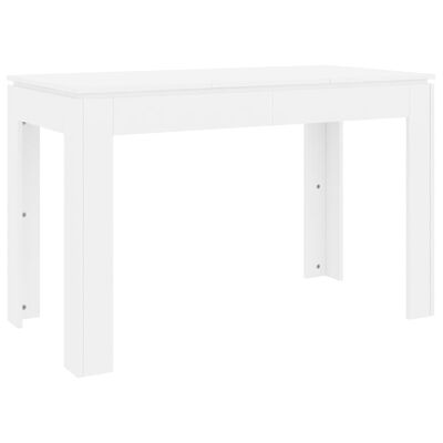 vidaXL Yemek Masası Beyaz 120x60x76 cm Sunta