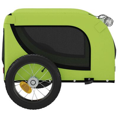 vidaXL Köpek İçin Bisiklet Römorku Yeşil ve Siyah Oxford Kumaş & Demir