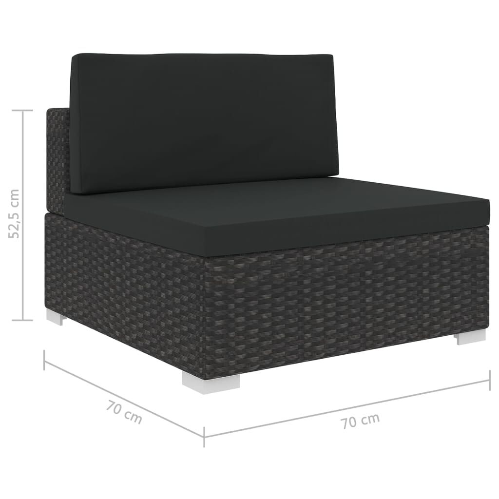 vidaXL 8 Parça Minderli Bahçe Oturma Grubu (Yalnızca UK/NO/IE/FI)