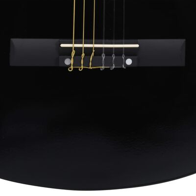vidaXL Klasik Gitar Yeni Başlayanlar ve Çocuklar İçin Siyah 87,5cm 1/2