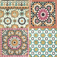 DUTCH WALLCOVERINGS Duvar Kağıdı Moroccan Tiles Çok Renkli