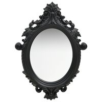 vidaXL Duvar Aynası Siyah 56x76 cm Barok Stil