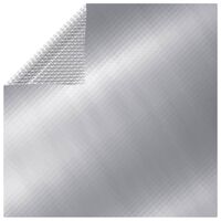 vidaXL Dikdörtgen Solar Havuz Örtüsü Gümüş Rengi 8x5 m PE