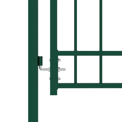 vidaXL Mızraklı Çit Kapısı Yeşil 100x100 cm Çelik