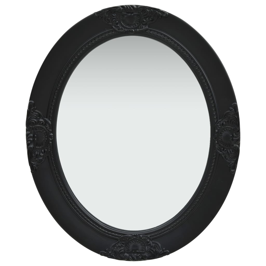 vidaXL Duvar Aynası Siyah 50x60 cm Barok Stil