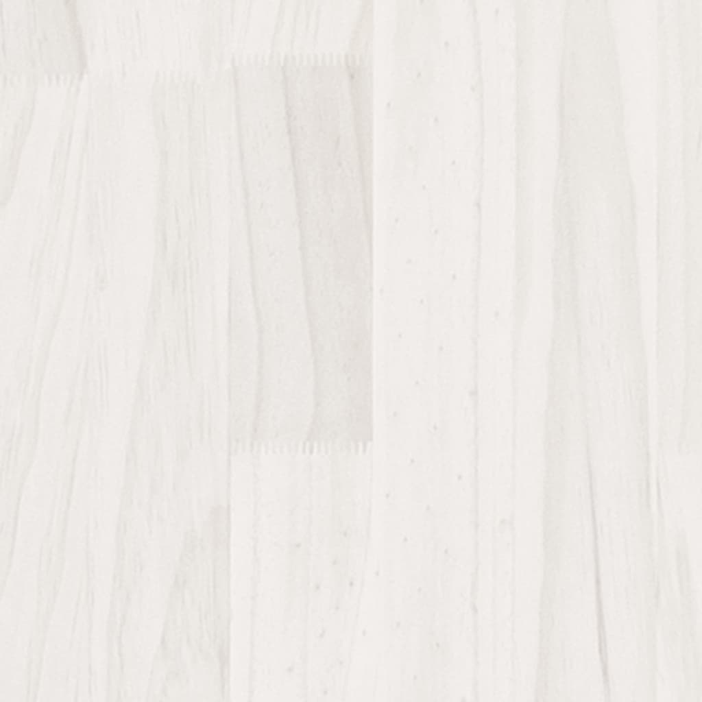 vidaXL Kitaplık/Paravan Beyaz 36x33x110 cm Masif Çam Ağacı